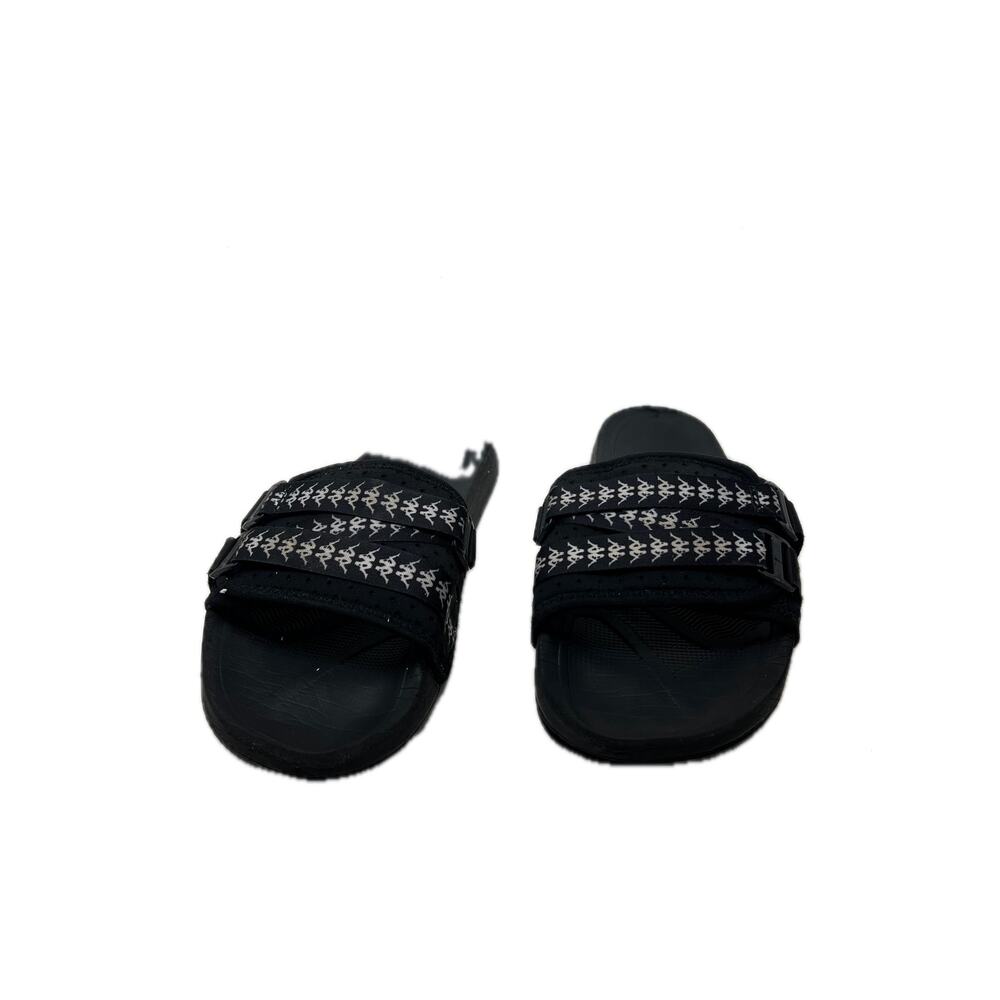 Kappa Authentic Luria 1 Black White Logo Slides 10.5-11.5